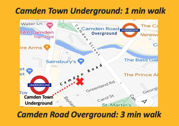 Stylish Rooms 1-Minute Walk To Camden Town Metro, Shops, Cafes, Bars & Restaurants With Shared Bathrooms London Exterior photo